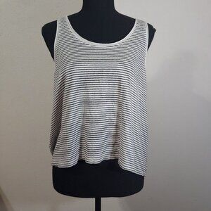 Eileen Fisher 100% Organic Linen Cropped Tank Top Size L OVERSIZED